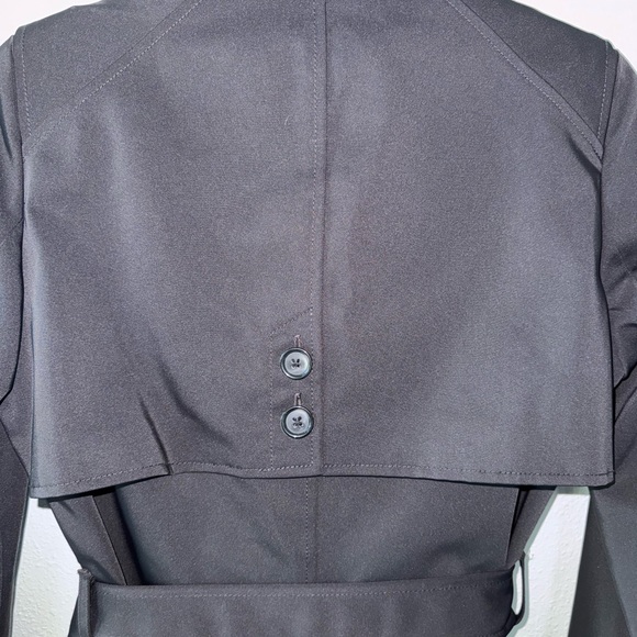 Reiss Stylish Classy Black Trench Coat Size Small - Picture 10 of 13